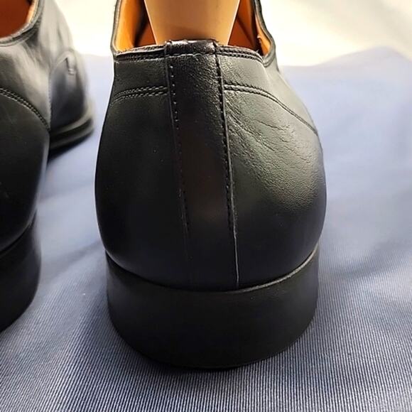 Magnanni Black Leather Cap-Toe Derby Shoes main image 7